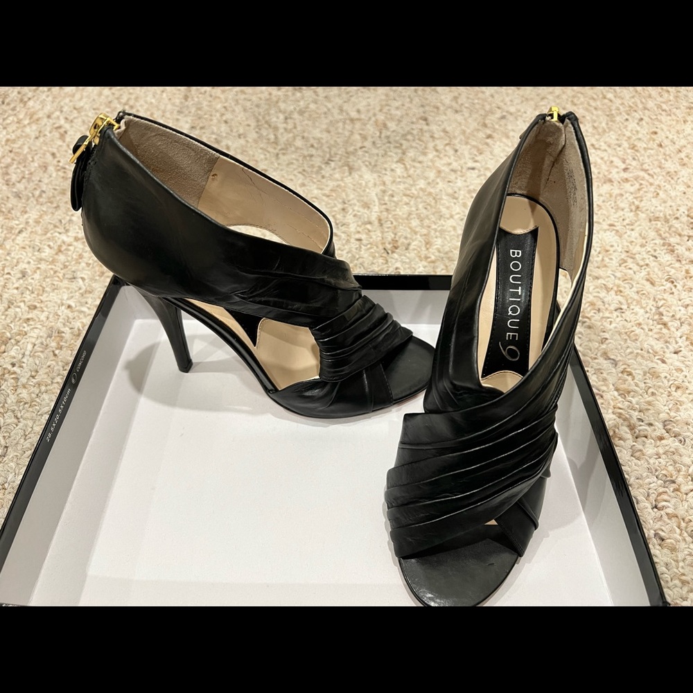 Boutique 9 leather heels, size 7, black